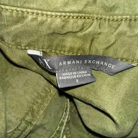 Armani Exchange Green Button Down Dress Size 2 - Picture 12 of 15